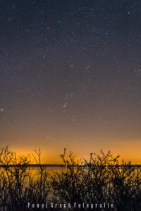 Gwiazdozbiór Oriona nad Jeziorem Mietkowskim