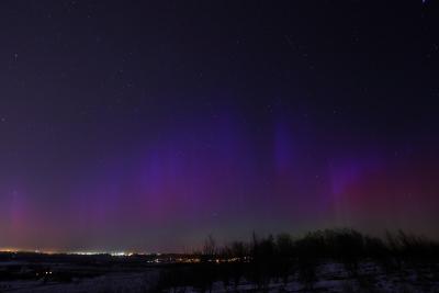 Zorza nad Białymstokiem 17.03.2013