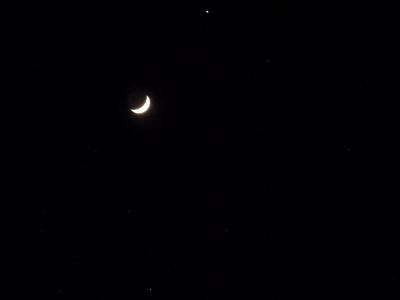 Koniunkcja Księżyc, Jowisz i Aldebaran.