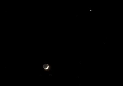 Księżyc, Aldebaran i  Wenus