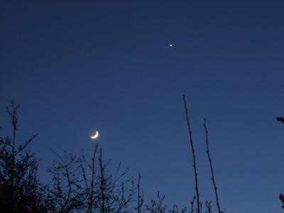 Księżyc, Aldebaran i Wenus