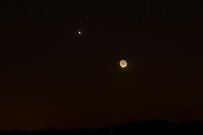 Koniunkcja wenus, marsa i księżyca 20.02.2015 :)