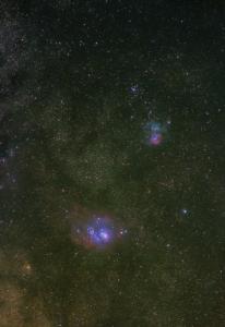 Mgławice M8 Laguna i M20 Trójlistna Koniczyna
